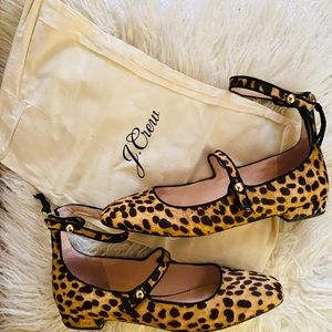 J crew leopard print small ballet flats 7